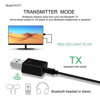 2-in-1 USB Bluetooth 5.0 Transmitter & Receiver Car Wireless Bluetooth Adapter