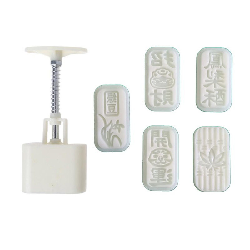 Bộ khuôn làm bánh trung thu bằng nhựa 30g tiện dụng DIY