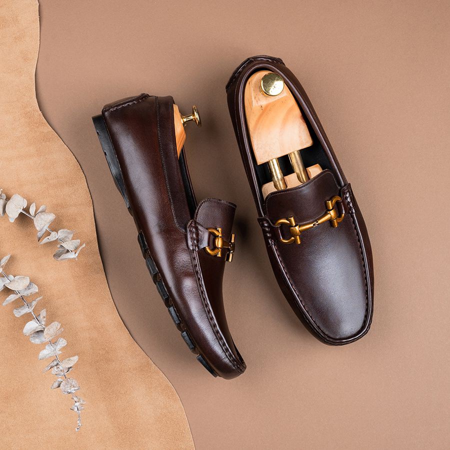 Giày Lười Nam LAFORCE Bit Loafer Màu Nâu GNLA8868-N Tặng Tất UNIQLO Cao Cấp