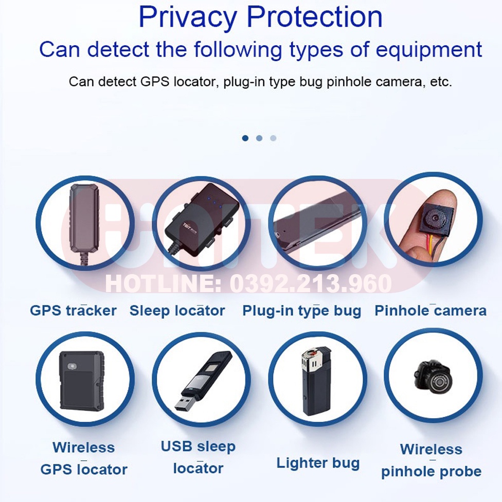 Máy Dò Phát Hiện Theo Dõi Camera, GPS, Định Vị Detector K99
