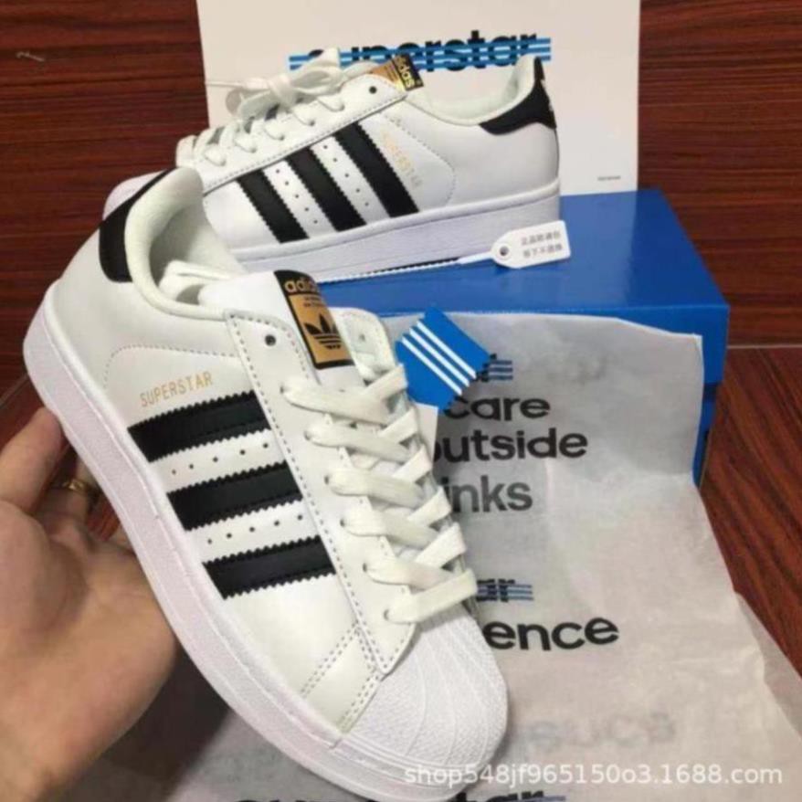 👟👟Giày Sneaker Nam Nữ Adidas SuperStar Mũi Sò Trắng Sọc Đủ Màu Full Box Size