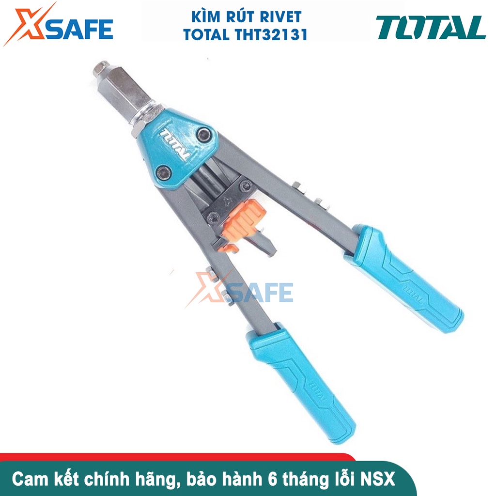 Kìm rút rivet Total THT32131 | Kềm(đinh tán) Size 13 inch chất liệu tay cầm thép + nhôm, dùng để rút rivet thép không rỉ