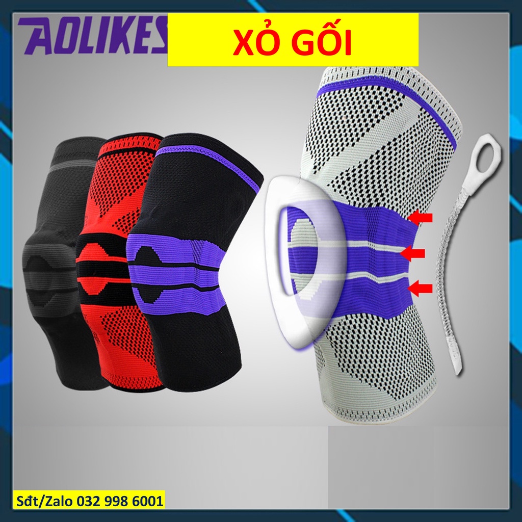 Xỏ gối Bó gối thể thao Băng gối thể thao Bảo vệ đầu gối chính hãng Aolikes 666 7718 7723 7710 7720 7721 7725 7316 ddcg