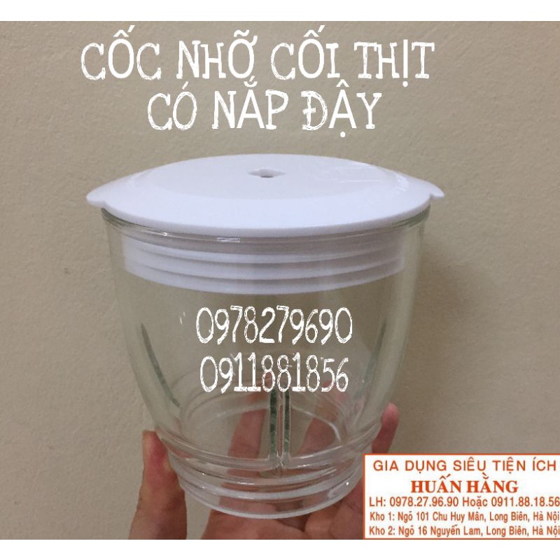 (LINH KIỆN CHUẨN) CỐI THỦY TINH NHỠ 0.6L CHO MÁY XAY SUNHOUSE COMET SAIKO GOLDSUN ...