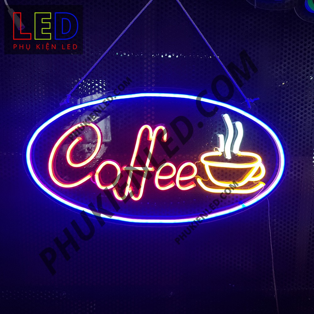 Đèn Led Neon Chữ Coffee Và Ly Cà Phê Hình Oval - Coffee Neon Sign, Đèn Led  Neon Cà Phê Trang Trí Quán- Phukienled | Shopee Việt Nam