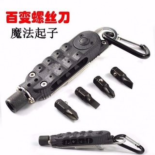 Móc khóa carabiner kiêm tua vít edc mini đa năng