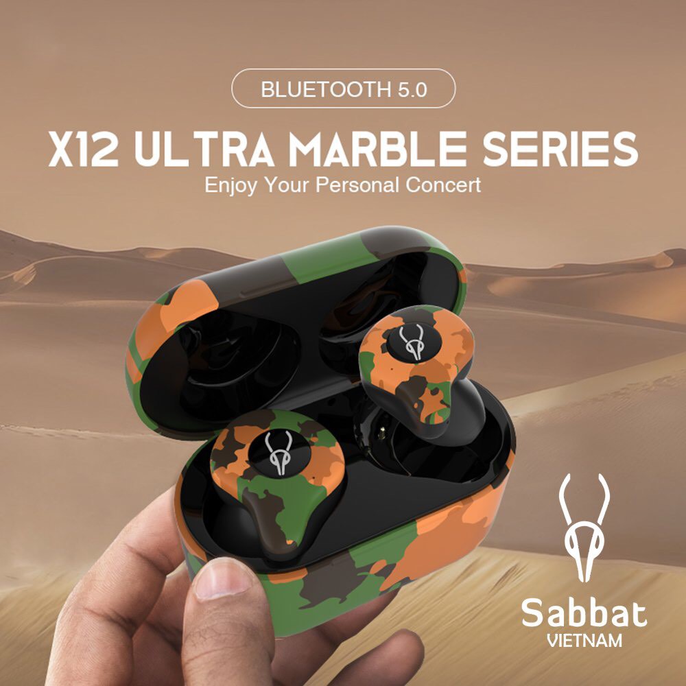 [Mã ELTECHZONE giảm 5% đơn 500K] Tai nghe bluetooth Sabbat X12 ultra phiên bản Camo