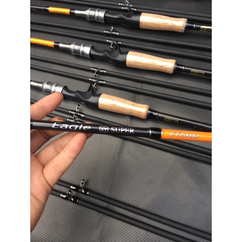 Cần câu LURE EAGLE SUPER 2 loại ngang và đứng, 2 ngon M và MH siêu chịu lực