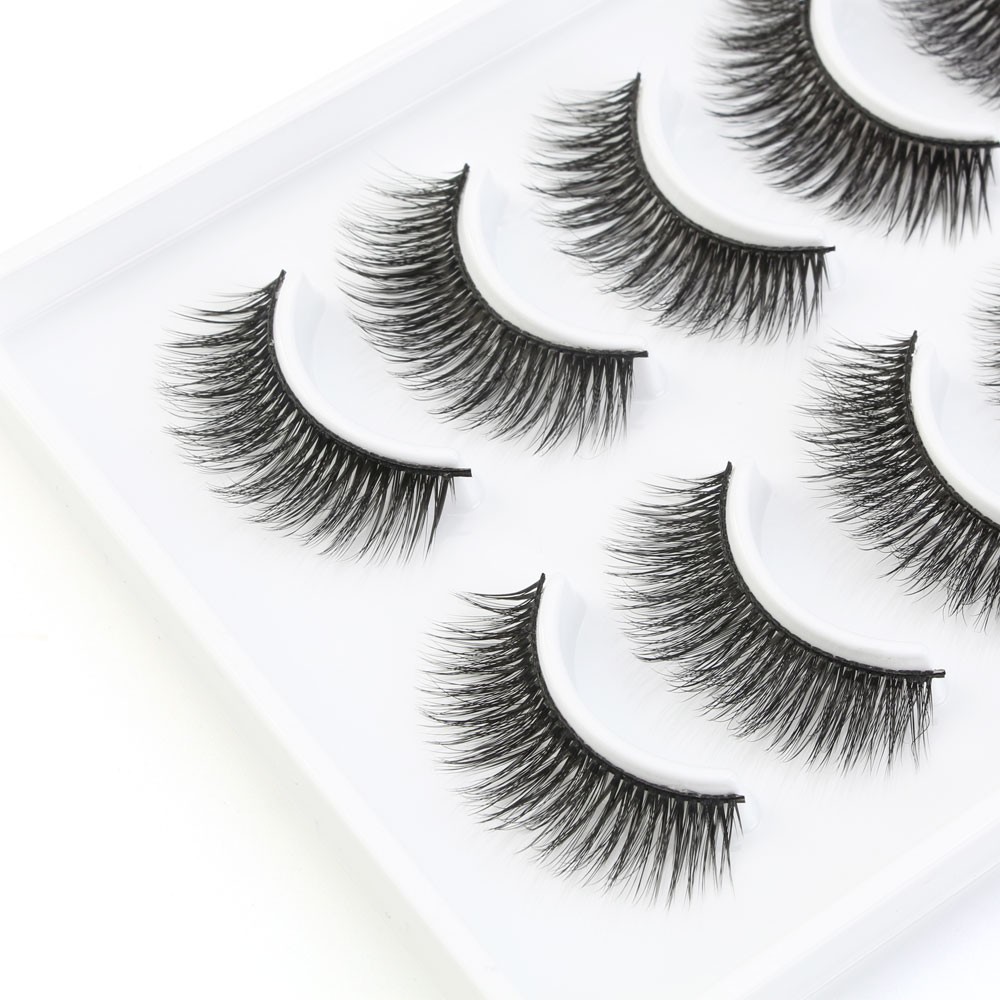 MAGEFY Bộ 10 Cặp Lông Mi Giả/kiểu dáng có thể tái sử dụng10 PCS Fashion Eyelashes Lông mi giả tự nhiên lông mi mềm sợi tơi có độ cong sẵn 10 lông mi giả sợi  chất lượng cao