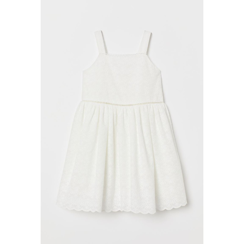 Váy trắng thêu HM H&M size 3-4y_hàng chính hãng Mỹ