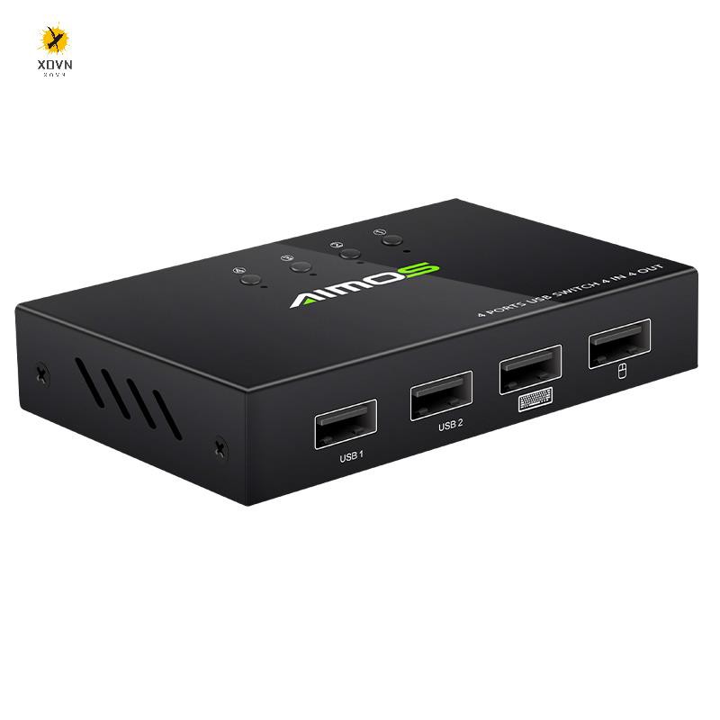 Bộ Chuyển Đổi Usb 4 Trong 4 Ra Kvm Công Tắc 2.0 # X0Vn Cho Máy In