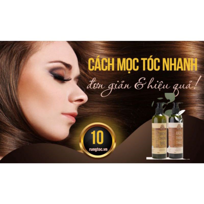 Bộ dầu gội dầu xả ngăn rụng tóc bạc tóc kích mọc tóc Bách Thiên Thảo