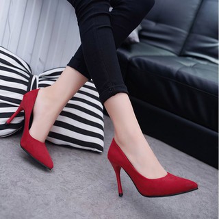 Giày cao gót nhọn da lộn cao cấp 7cm