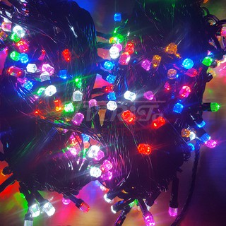 Đèn led dây chớp nháy 40 mét bóng lục giác đủ màu, lá, vàng, tím  trang trí giáng sinh trang trí tết