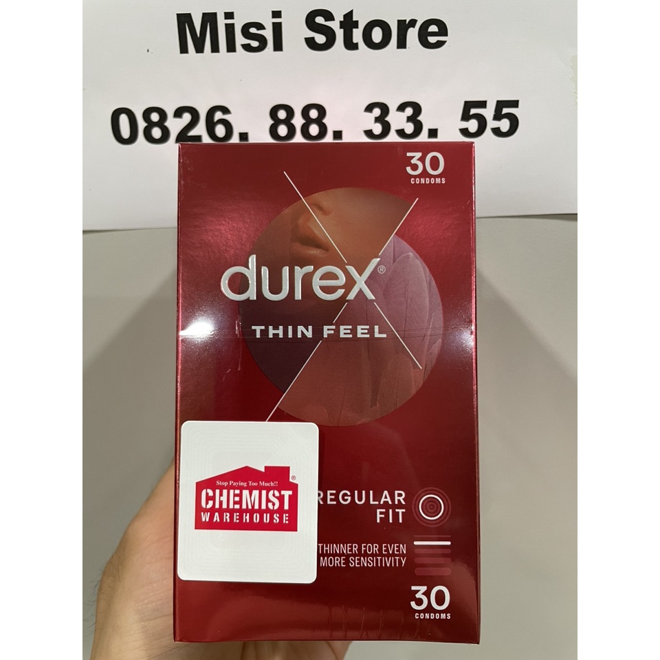 ( Tem Chemist) Bao cao su Durex 30 chiếc ( hàng nội địa Úc), Mẫu mới