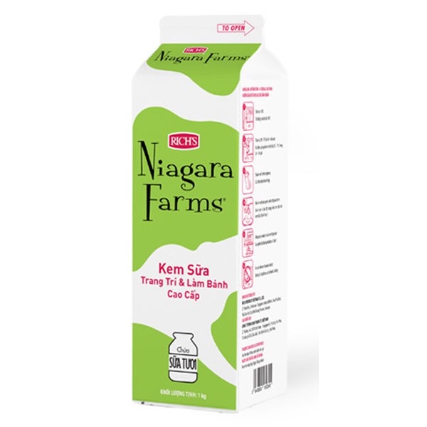 KEM SỮA TRANG TRÍ VÀ LÀM BÁNH CAO CẤP RICH'S NIAGARA FARMS XANH LÁ