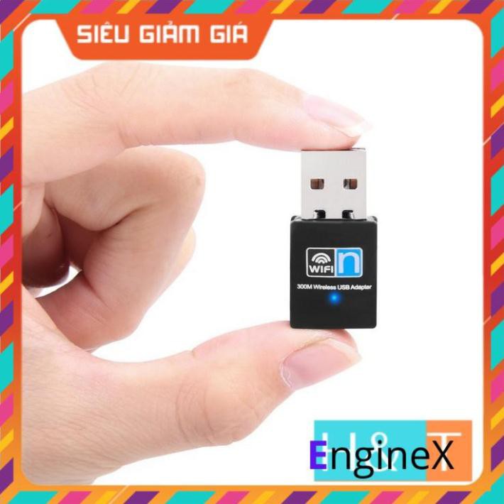 USB wifi -usb thu sóng wifi cực mạnh tốc độ 300Mbps cho máy tính, laptop (Không râu)