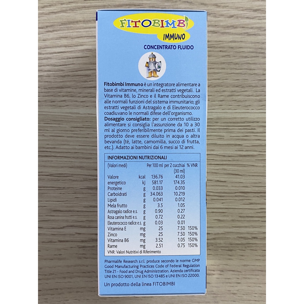 Fitobimbi Immuno Bimbi Tăng Cường Miễn Dịch Sức Đề Kháng Từ Thảo Dược Tự Nhiên,Bổ Sung Vitamin Cho Bé