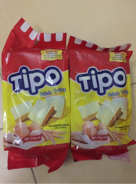 Bánh trứng Tipo gói 115g combo 10 bánh