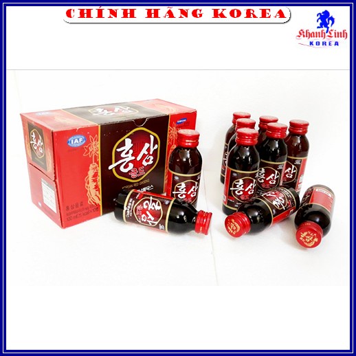 Nước Hồng Sâm Hàn Quốc Chính Hãng, Hộp 10 chai x 100ml