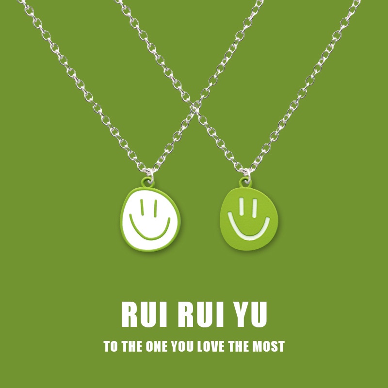 Dây chuyền mặt hình mặt cười nhiều màu sắc dễ thương cho cặp đôi