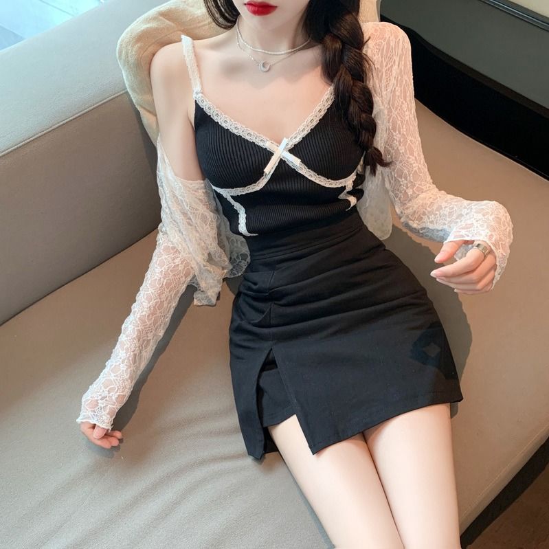 Áo Khoác Cardigan Chống Nắng Phối Ren Thời Trang 2023