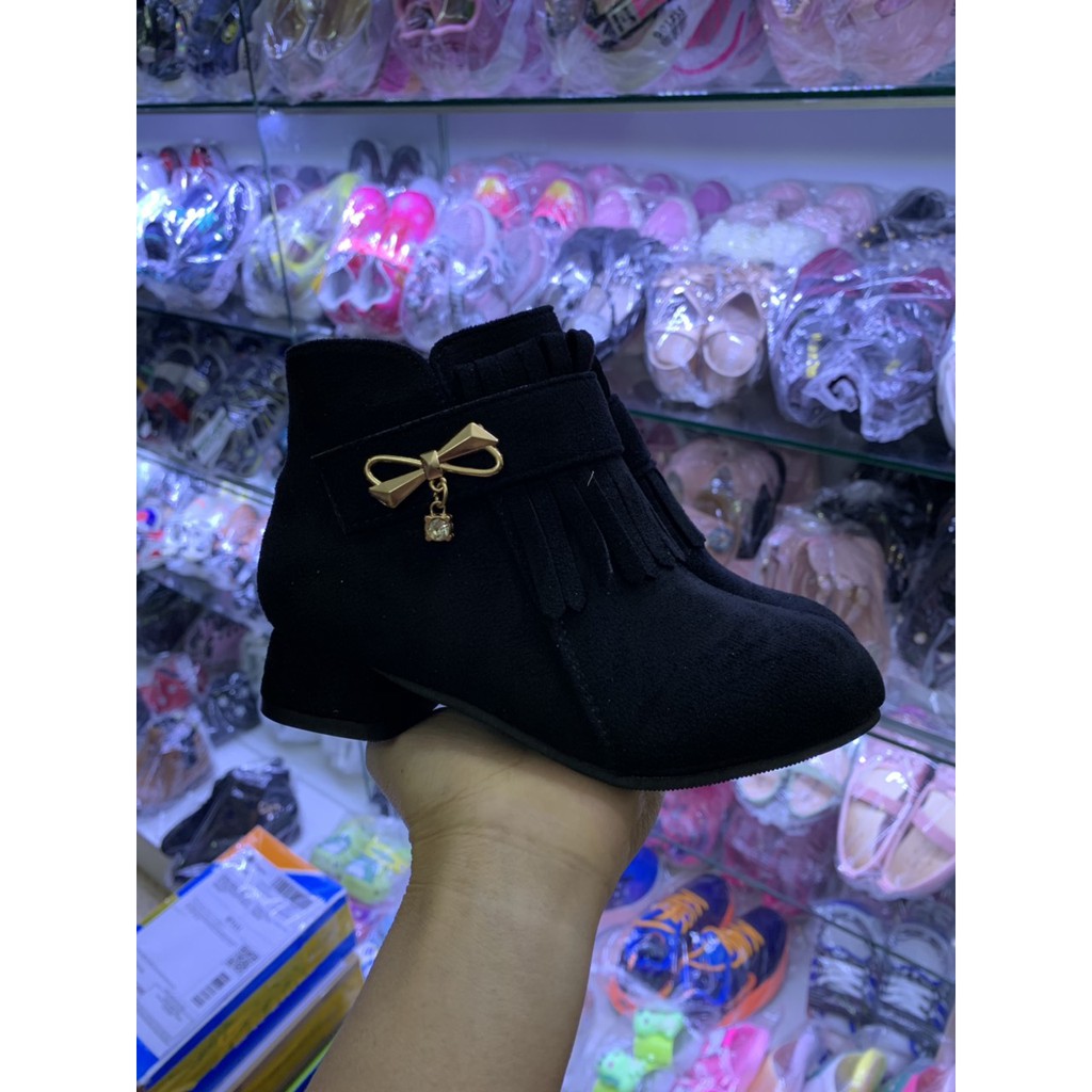 Boot bé gái 3 - 12 tuổi cao gót thời trang phong cách Hàn Quốc GC51