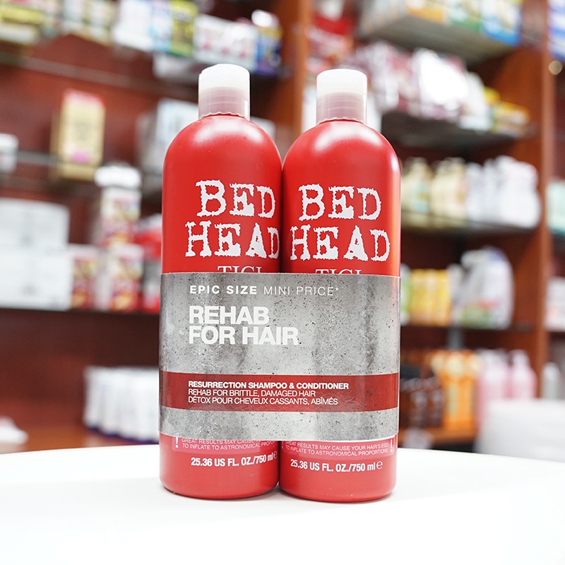 Dầu Gội TIGI Đỏ, TIGI BED HEAD Phục Hồi Hư Tổn Cấp Độ 3 (gội + Xả), Dầu Dưỡng Tóc Chính Hãng