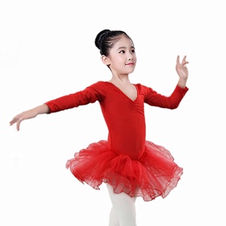 Váy múa ba lê dài tay M125#