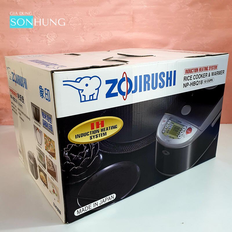 NỒI CƠM ĐIỆN ZOJIRUSHI HBQ18-XA DUNG TÍCH 1.8 LÍT  sản xuất tại Nhật Bản