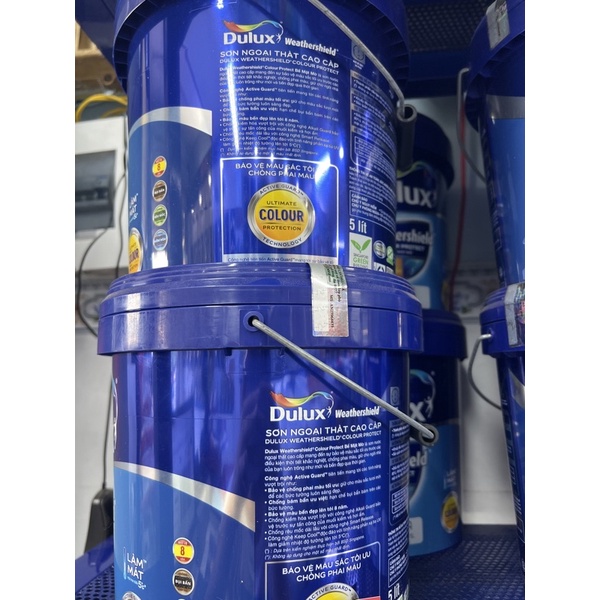 Sơn Ngoài  trời thất Dulux Weathershield Colour Protect mờ E015 - 5lit( chính  hãng  Hà Lan)