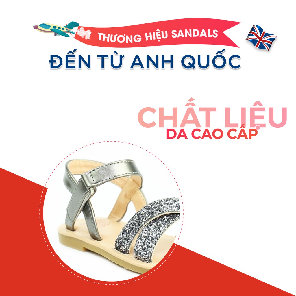 Sandal Bé Gái Crown Space Cao Cấp CRUK7010 cho bé 2-14 Tuổi