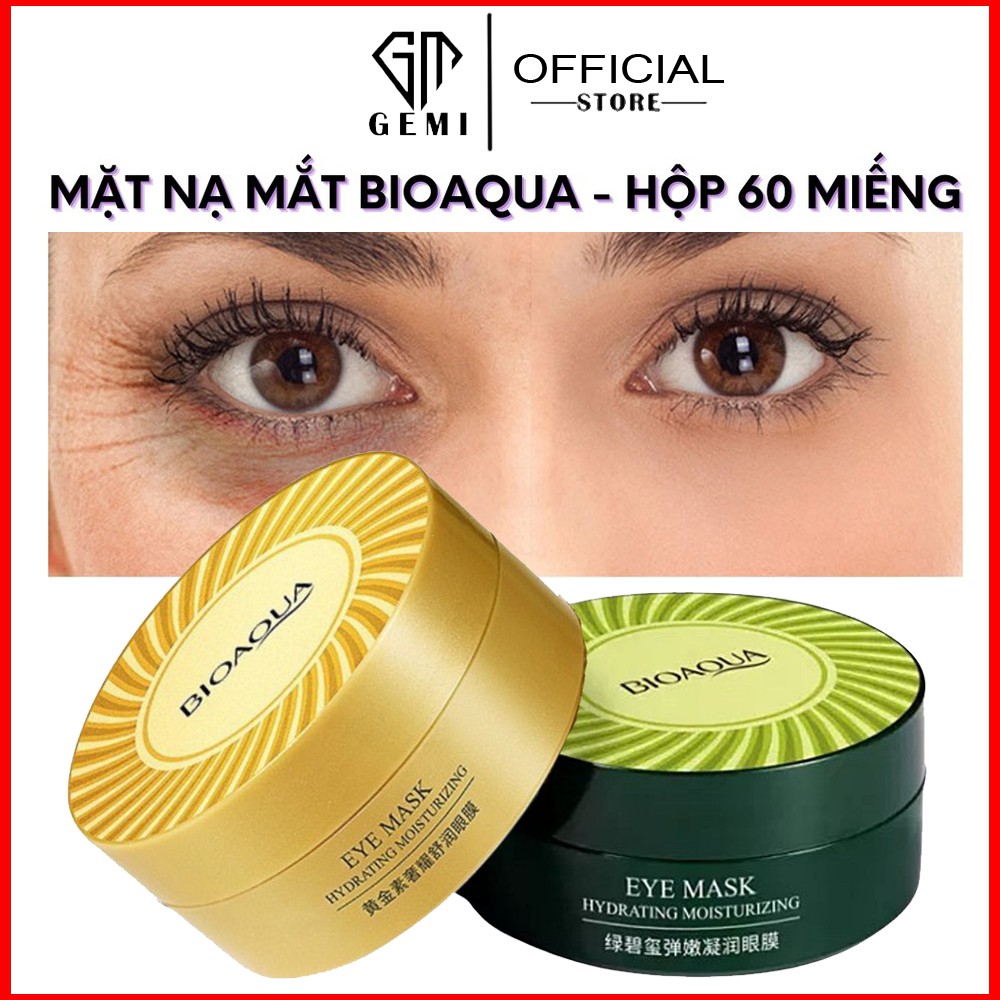 Hộp 60 Miếng Mặt Nạ Dưỡng Mắt, Giảm Quầng Thâm, Bọng Mắt, Nhăn Mắt BioAQUA