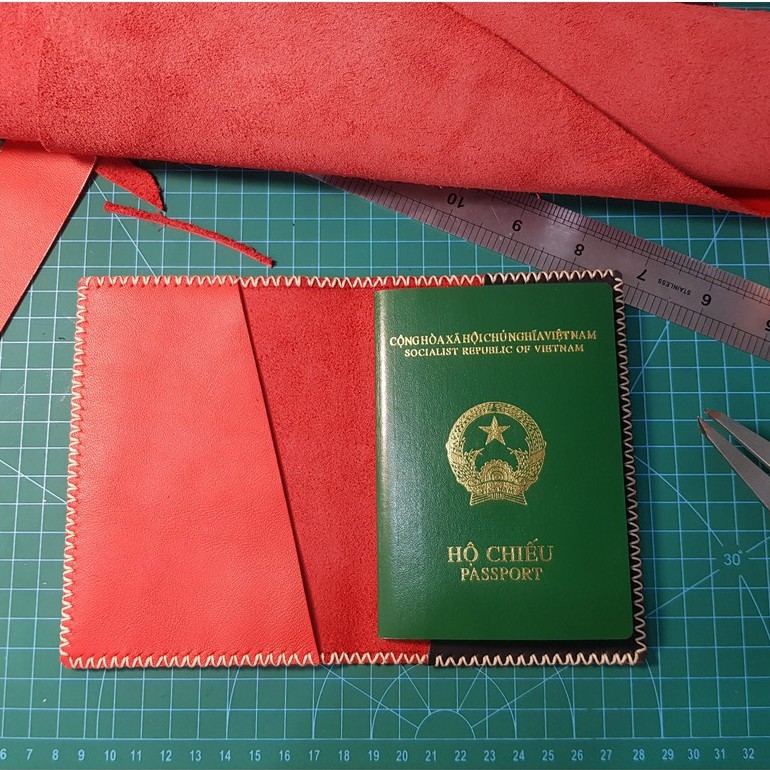 Ví Passport Cover Thủ Công Handmade_Bìa Da Passport Handmade