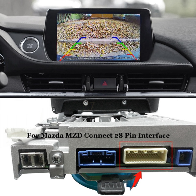 Cáp Chuyển Đổi Camera Lùi Xe 28 Pin RCA Cho Mazda 2 3 6 CX-5 Demio Axela Roadster MX-5 Miata