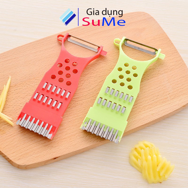 Dao nạo rau củ quả 2 đầu, dao gọt nạo hoa quả trái cây đa năng S500