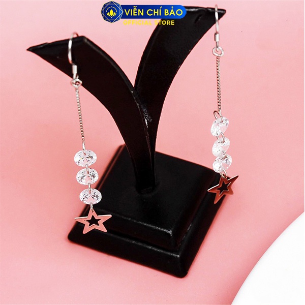 Bông tai bạc nữ ngôi sao chất liệu bạc 925 thời trang phụ kiện trang sức nữ thương hiệu Viễn Chí Bảo B400062