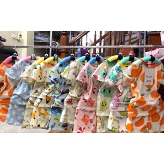 Set 5 bộ cotton sợi tre hàng đẹp cho bé