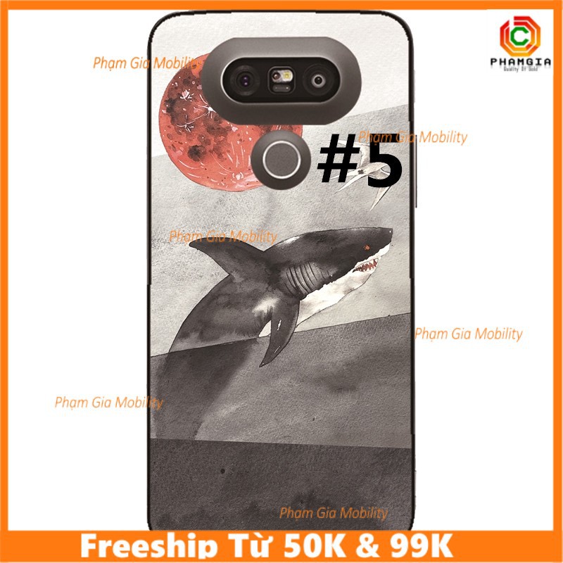 Case ốp lưng dẻo hình Cartoon Shark Back Cover LG G7 G6 G5 G4 G3 G2