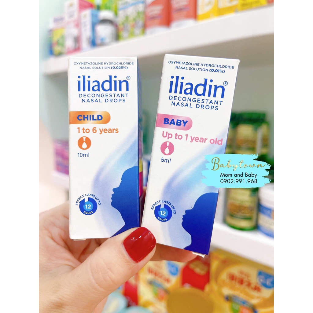 NHỎ MŨI ILIADIN CHO BÉ 0-12 THÁNG TUỔI VÀ 1-6 TUỔI