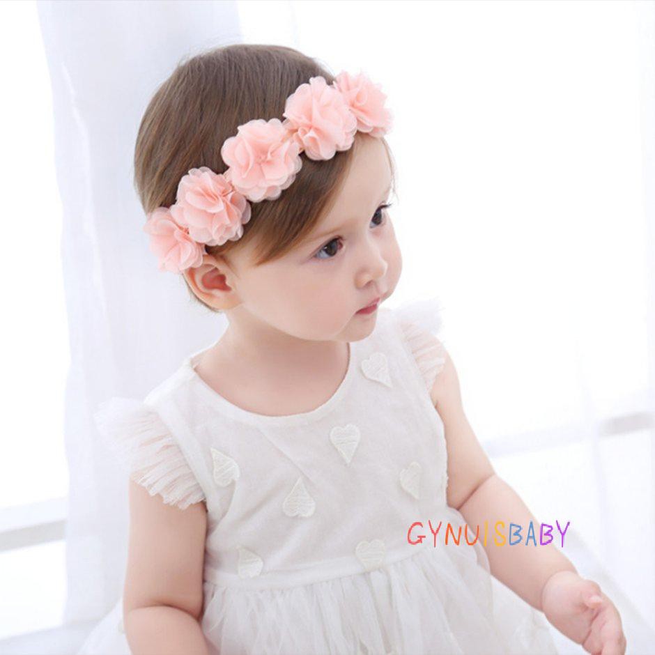 Băng Đô Quấn Đầu Cột Nơ Cho Bé Gái