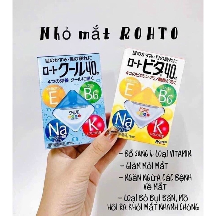 [CHUẨN NHẬT] Nhỏ mắt Rohto Xanh và Vàng