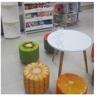 Bàn tròn trắng/đen 60x70