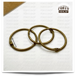 Gáy còng kim loại màu đồng gắn Scrapbook (flashcard)