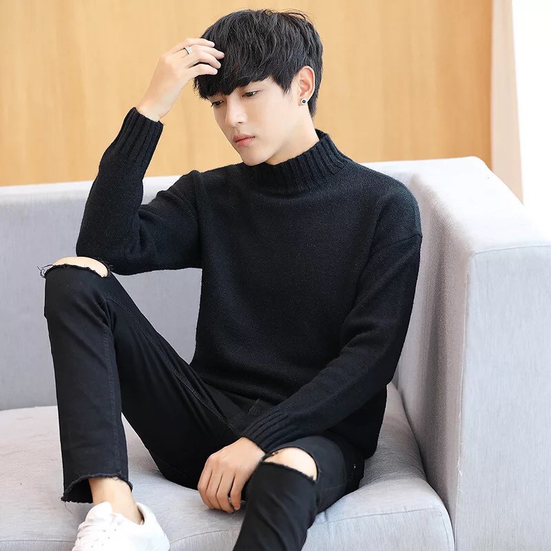 Áo len nam cao cổ ẩm đẹp