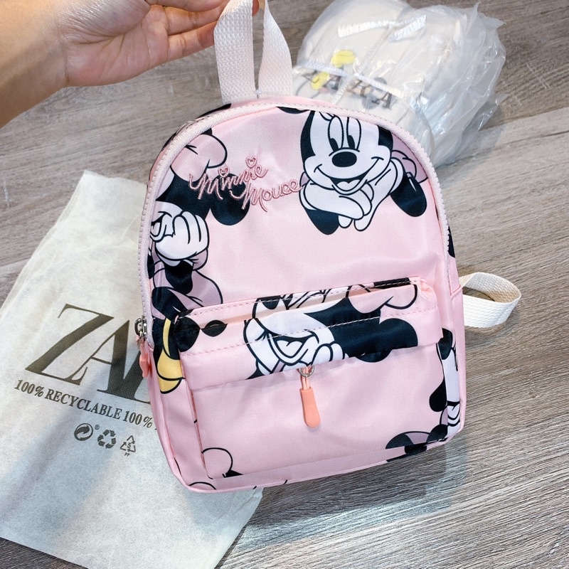 Balo cho bé gái mickey zara hồng siêu hot mẫu mới nhất 2021
