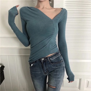 Áo Thun Body Chéo Tà
