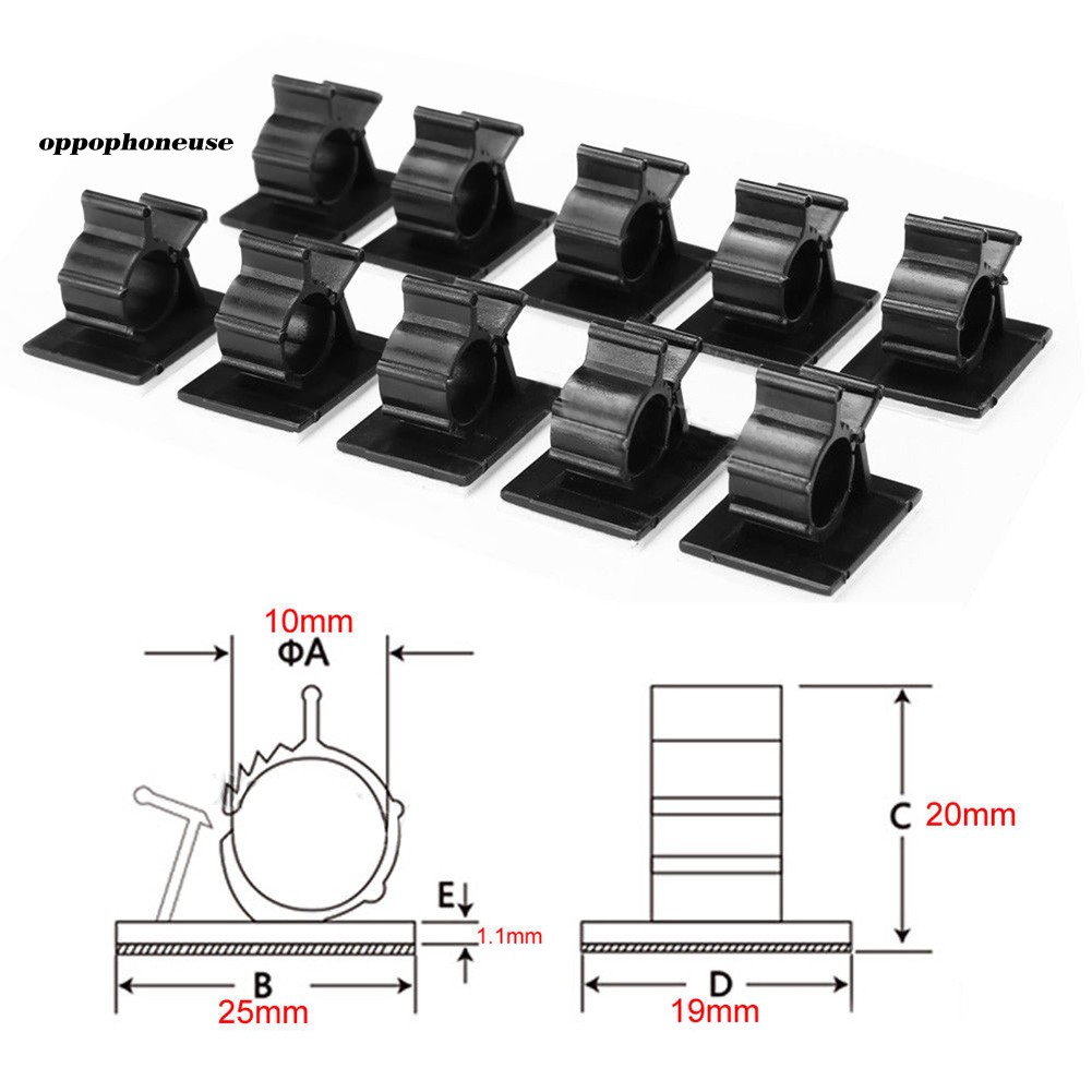Bộ 20 móc kẹp dây điện dán tường chống rối tiện dụng