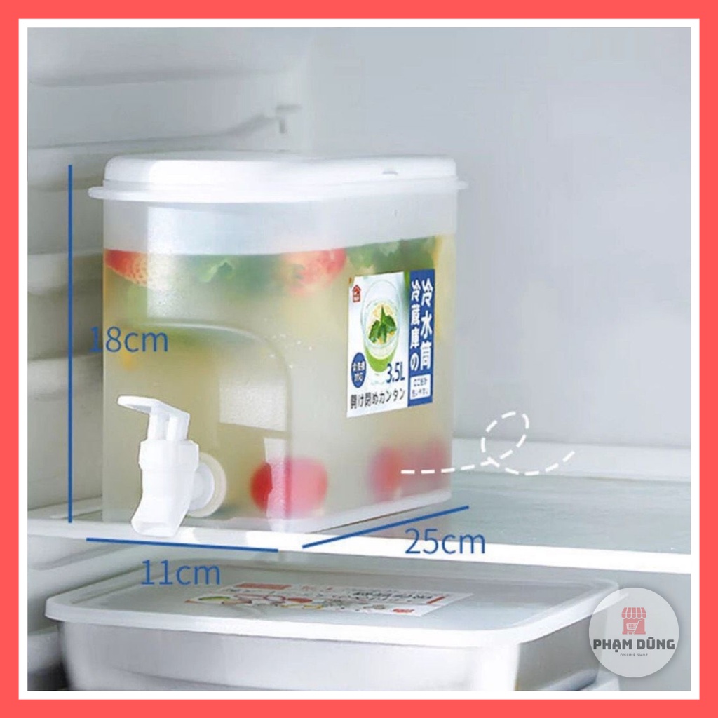 Bình để nước tủ lạnh 3,5 lít , bình để nước ép trái cây
