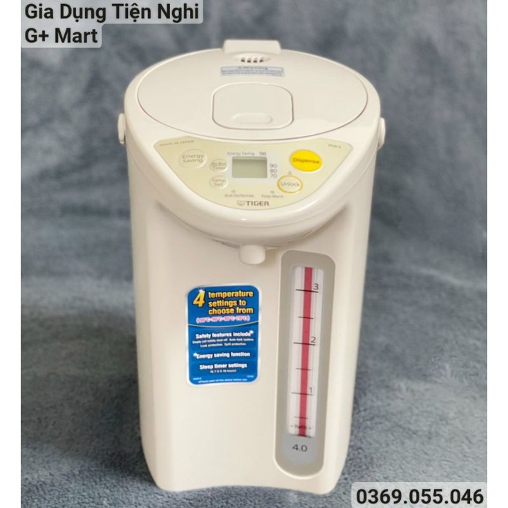 Bình Thủy Điện/ Phích Điện Cao Cấp TIGER PDR-S40S Nhập Khẩu Nhật Bản 4,0L 682W - Giadungtiennghigmart